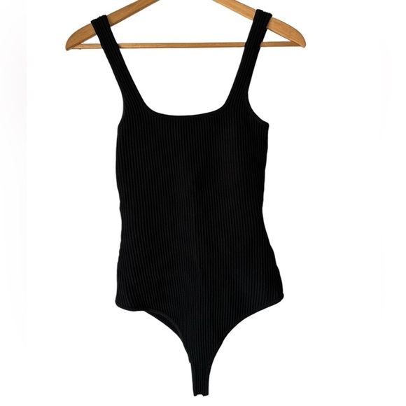ALTAR’D STATE Black Ribbed Textured Snap Tank Top Body Suit - Picture 1 of 12
